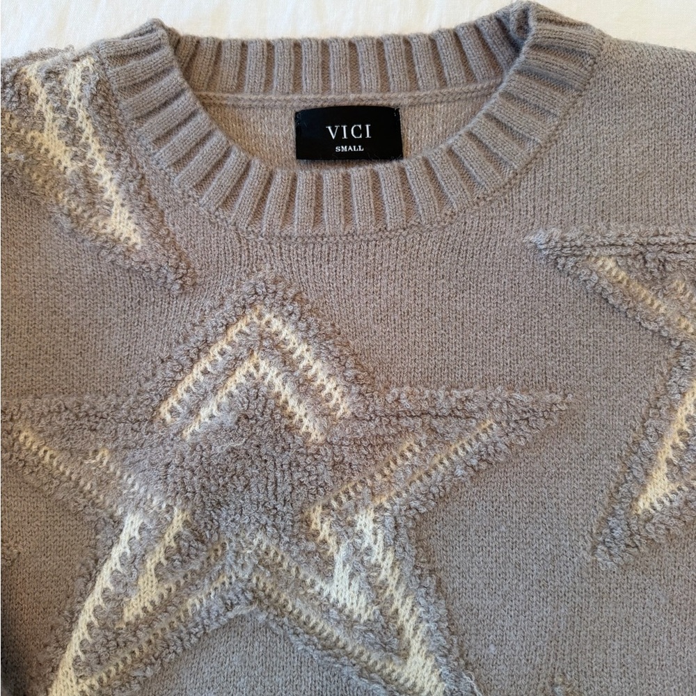 Vici Oversized Star Patterned Sweater - image 4